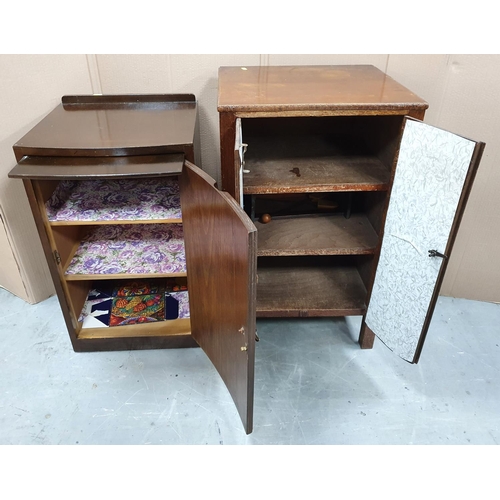 525 - Two non matching Edwardian bedside cabinets (2)