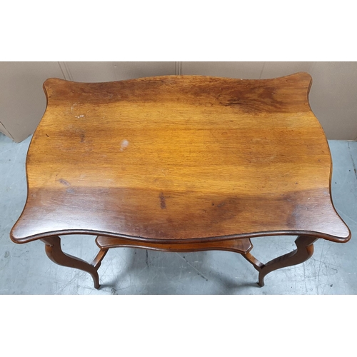 534 - Edwardian lightwood occasional table,

72 cm long x 42 cm wide