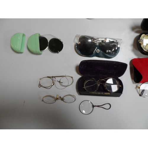 165 - Collection of antique and vintage glasses and sunglasses (Qty)