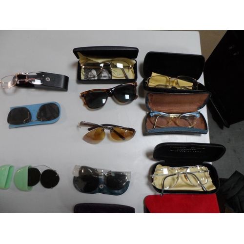 165 - Collection of antique and vintage glasses and sunglasses (Qty)