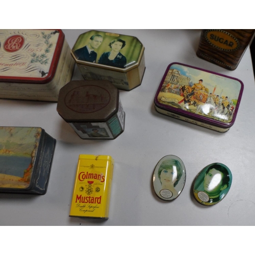 116 - Good collection of metal tins  including a 1953 coronation & Benedictine examples (approx 20)