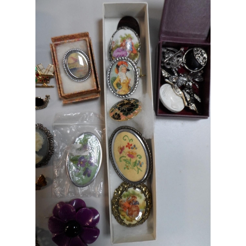 53 - Large collection of ladies brooches (Qty)