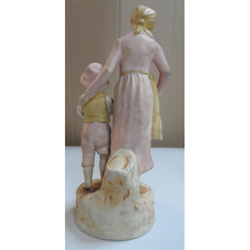 327 - Royal Dux figure of lady with boy, impressed marks 2408,

approx 24 cm tall