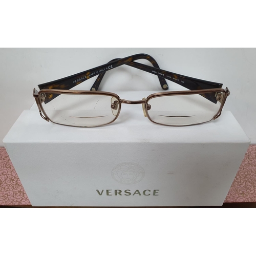 473 - Pair of vintage Versace glasses with original case together with a cased Pifco hair dryer etc (Qty)