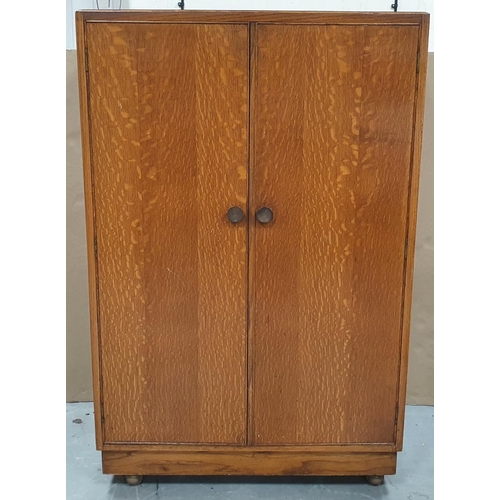 558 - Edwardian lightwood wardrobe and 3 drawer chest (2)