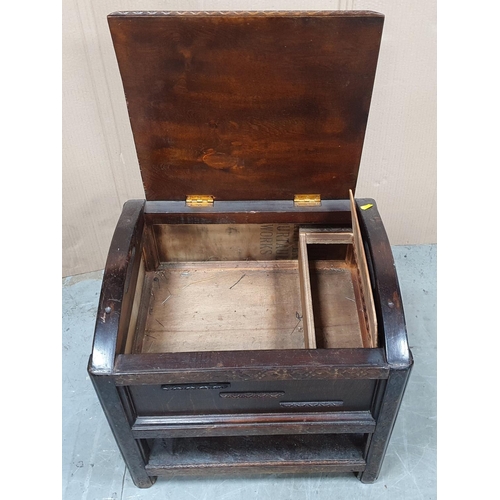 505 - Edwardian sewing stool & storage box