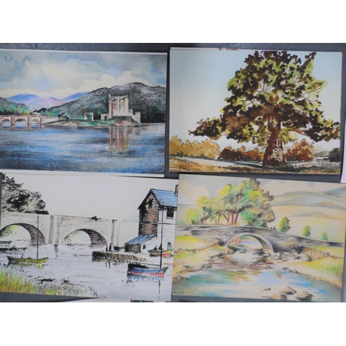 736 - Geoff Thomas, collection of approx 40 watercolours & pastels, all unframed (40), mainly unsigned

Ap... 