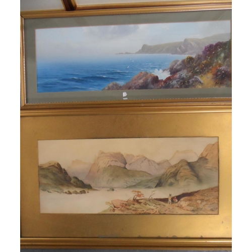 652 - Six framed 20thC watercolours by differing artists to include a Herbert William Hicks coastal exampl... 