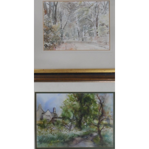 653 - Six framed 20thC watercolours by differing artists to include a Richard Alfred R.A. lake scene examp... 