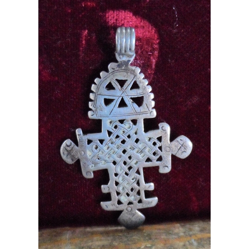 148 - 11 early/mid 20thc Ethiopian Coptic Christian Crosses, all possibly silver (all unmarked)