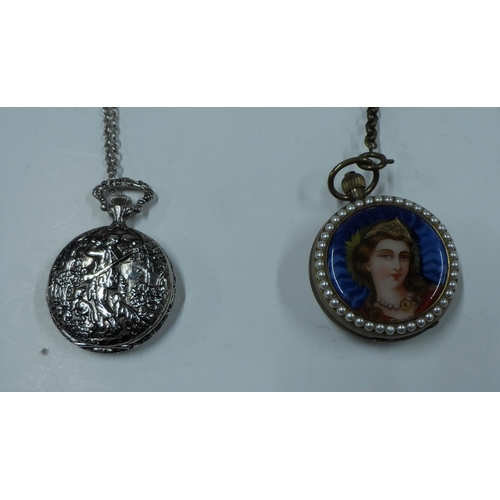 89 - Two fancy ladies 20thC pocket watches