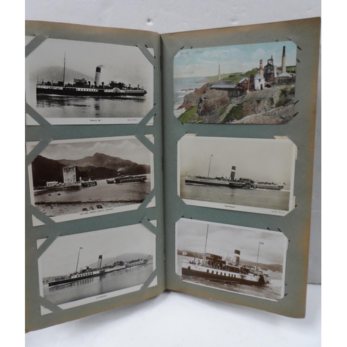 189 - Fine quality Edwardian postcard album to include approx 60 WWI era/early 20thC postcards, approx 70 ... 