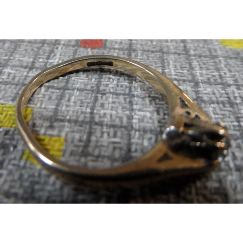 40 - Quarter carat diamond solitaire set in 9ct yellow gold ring,

1.8 grams               size L