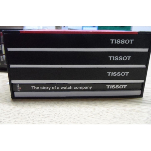 100 - Boxed Tissot unisex watch complete with links and paperwork