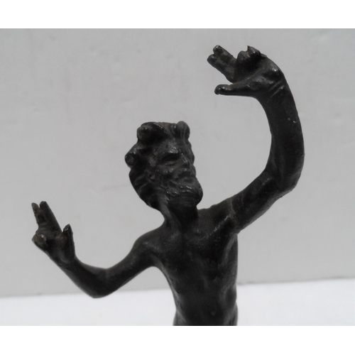 118 - Small bronze of a Greek figure, possibly Pan,

15 cm tall           285 grams