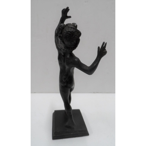 118 - Small bronze of a Greek figure, possibly Pan,

15 cm tall           285 grams