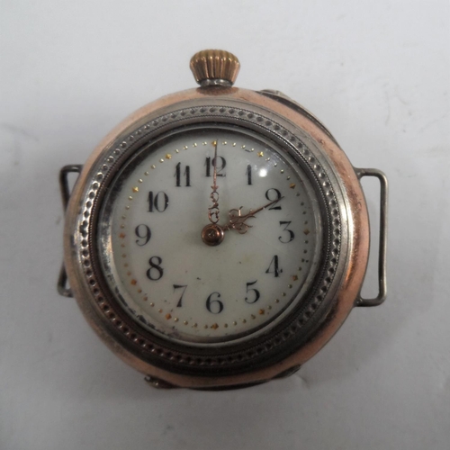 105 - Ladies vintage continental unmarked .800 silver watch with enameled face