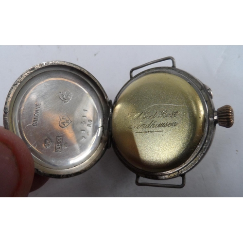 105 - Ladies vintage continental unmarked .800 silver watch with enameled face