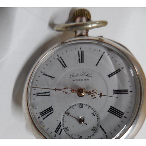 94 - German silver antique pocket watch