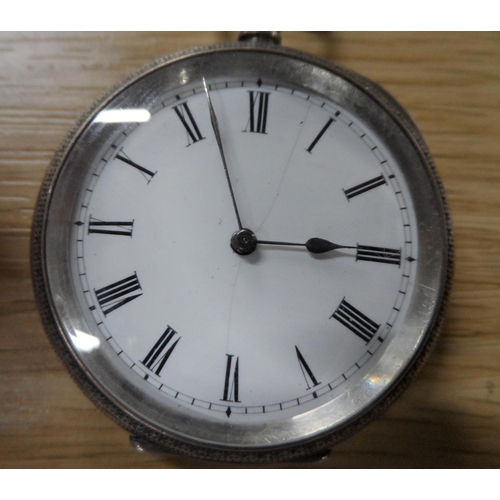 96 - German/Swiss silver antique pocket watch with key