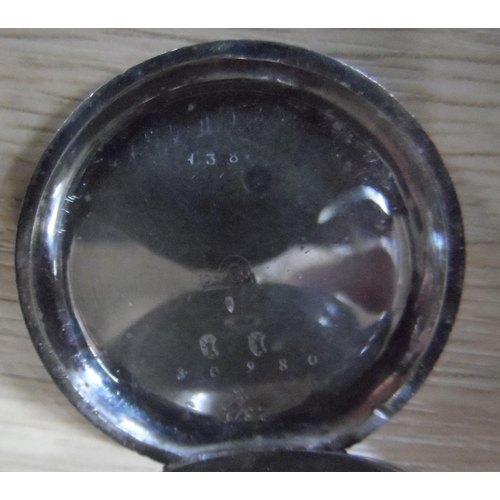 96 - German/Swiss silver antique pocket watch with key