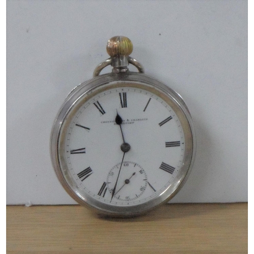 87 - Gents, large Victorian silver pocket watch