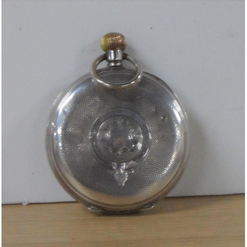 87 - Gents, large Victorian silver pocket watch