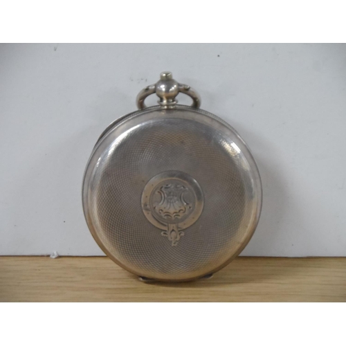 88 - Gentlemans antique large, silver pocket watch