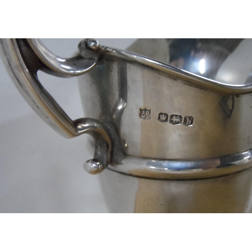 12 - Sheffield 1919 silver cream jug, marks partially rubbed,

51 grams