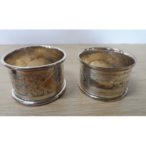 18 - Four various old silver napkins (4),

56 grams