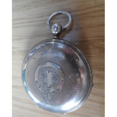 98 - Rotherhams of London, full hunter antique silver pocket watch
