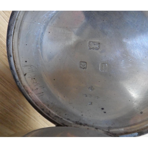 98 - Rotherhams of London, full hunter antique silver pocket watch