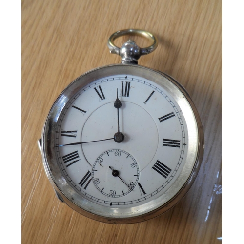 106 - Unmarked antique silver pocket watch