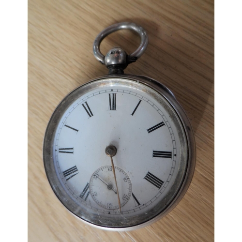 91 - Unmarked, antique silver pocket watch