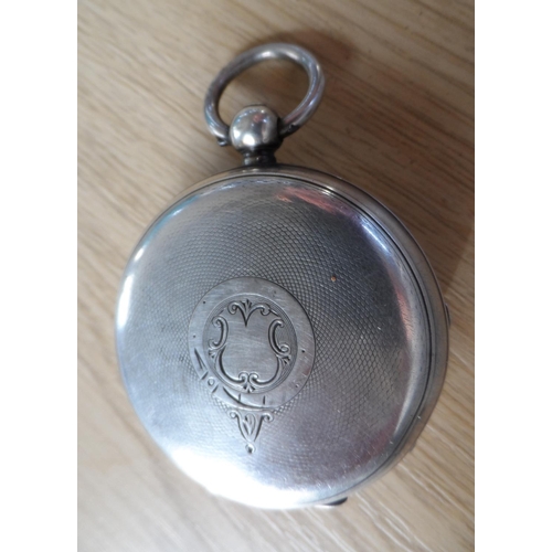 91 - Unmarked, antique silver pocket watch
