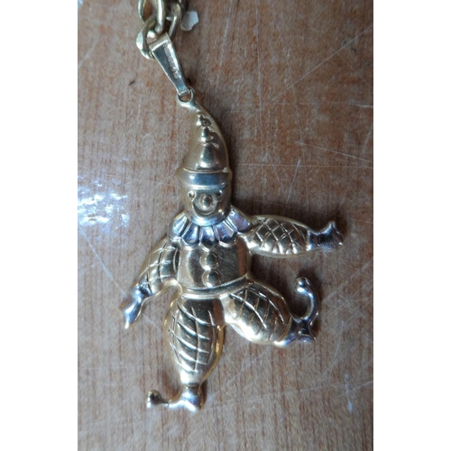 46 - Ladies 9ct yellow gold charm bracelet with approx 22 gold charms, some stamped, some unmarked,

23.7... 