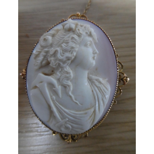 81 - Superb Edwardian cameo set on 9ct gold mount