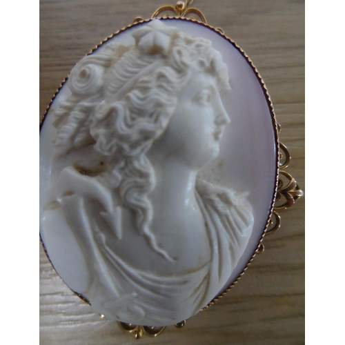 81 - Superb Edwardian cameo set on 9ct gold mount