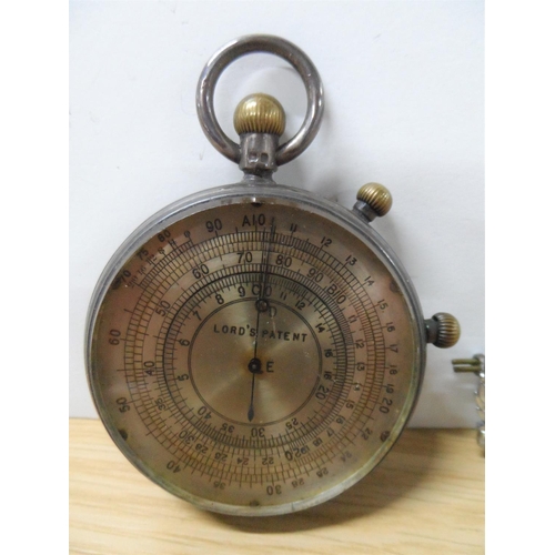 82 - Lords Patent calculator (silver) together with a Winston Churchill bronze medallion etc (3)