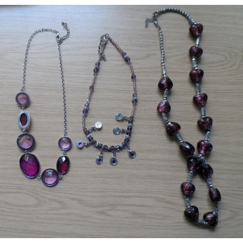 49 - Two trays of good quality costume jewellery including a large quantity of colourful ladies bead neck... 