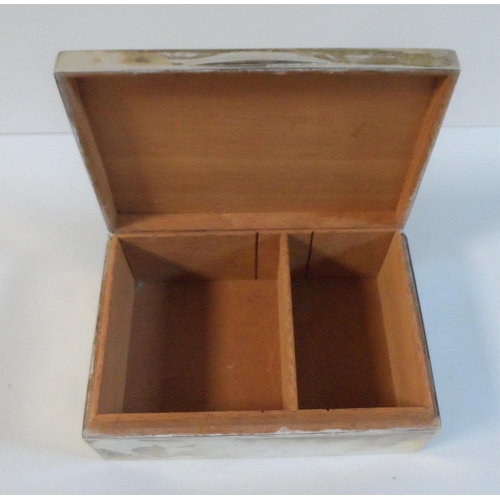 29 - Birmingham 1970 silver covered cigarette box