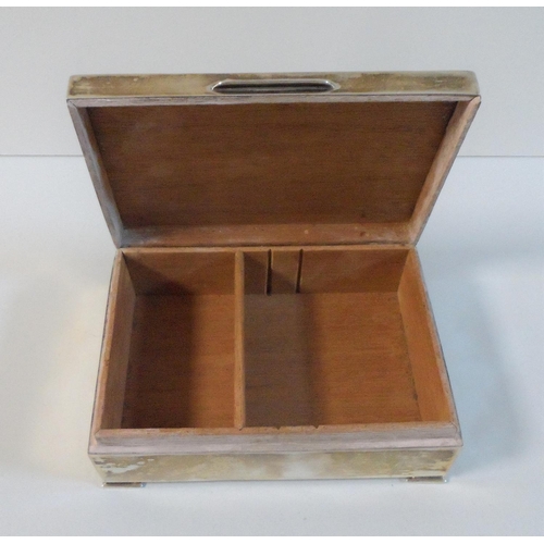 30 - Birmingham Edwardian silver covered cigarette box