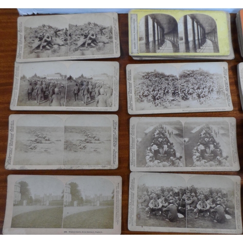 126 - Antique Stereoscope Viewer with a large collection of cards (Qty)