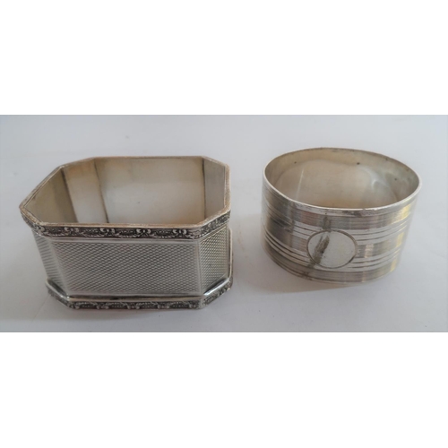 33 - Seven Edwardian, various styled silver napkins, mainly Birmingham stamps (7),

145 grams