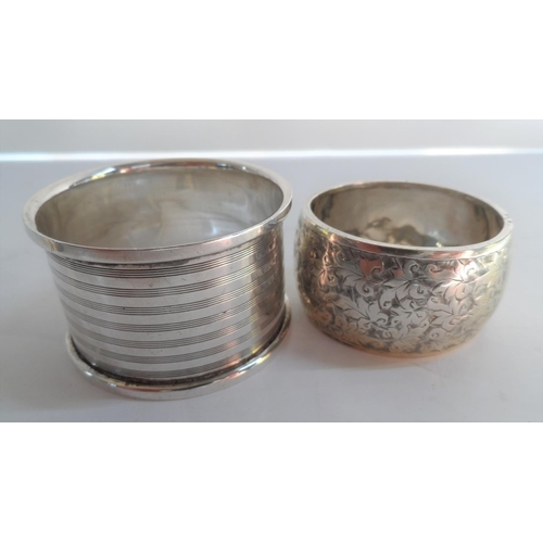 33 - Seven Edwardian, various styled silver napkins, mainly Birmingham stamps (7),

145 grams