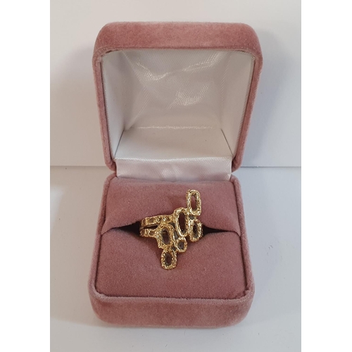 57 - Stunning 18ct yellow gold Scandinavian modernist ring,

5.6 grams              size M