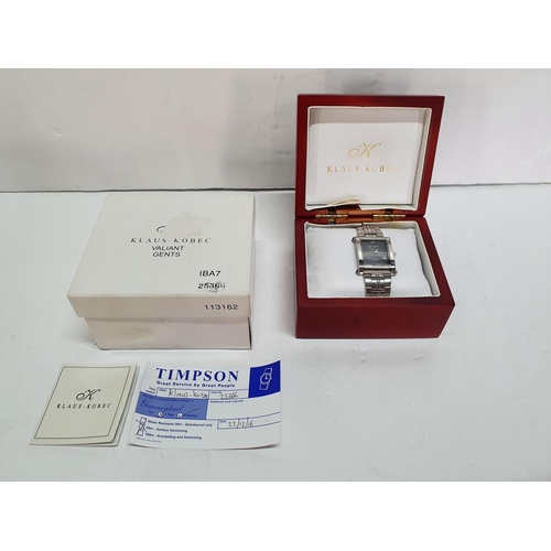 109 - Boxed Klaus Kobec gents wristwatch