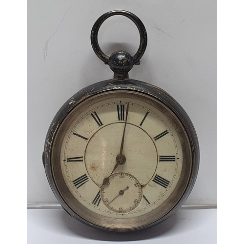 103 - Victorian silver pocket watch, Birmingham 1897,

154 grams gross