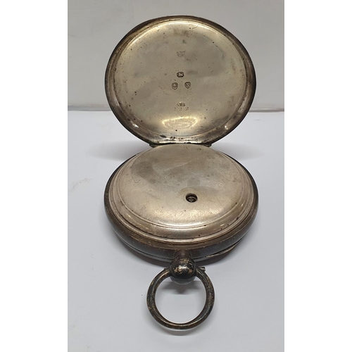 103 - Victorian silver pocket watch, Birmingham 1897,

154 grams gross