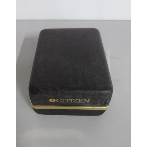 108 - Vintage gents cased Citizen Chronograh wristwatch complete with papers